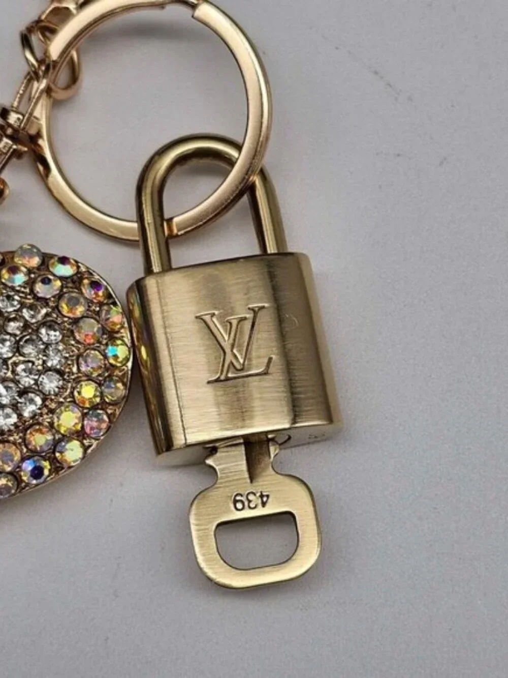 Louis Vuitton Authentic Gold Lock 🔒 Unbranded Heart Keychain Charm for Bags